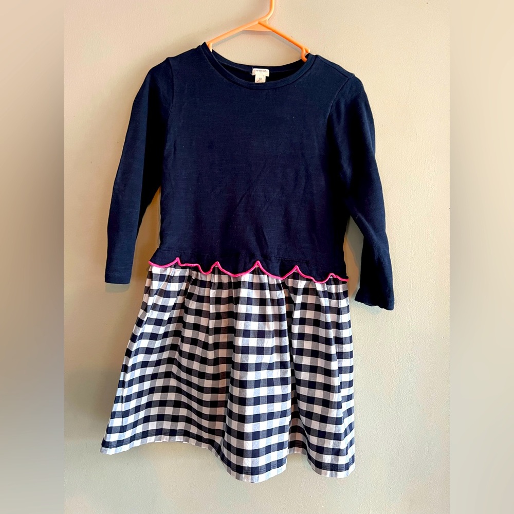 Jcrew crewcuts girls navy spring dress size 10